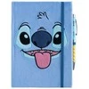 „Disney Stitch“ – pliušinis užrašų knygelė A5 formatu + žibintuvėlis-tušinukas iš tropikų kolekcijos