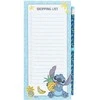 Disney Stitch Tropical – magnetinis bloknotas / pirkinių sąrašas šaldytuvui + pieštukas (10 x 21 cm)