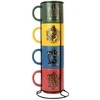 Harry Potter Haris Poteris - Rinkinys keraminiai puodeliai su stovu 300 ml 4 vnt. Hogvartso namai