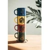 Harry Potter Haris Poteris - Rinkinys keraminiai puodeliai su stovu 300 ml 4 vnt. Hogvartso namai