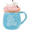 Gertuvė ERIK Snoopy Eat Sleep Repeat 3D mug 500ml