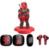 Exquisite Gaming Marvel Deadpool Wireless Headphones &amp; mini cable guy