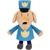 Jakks Pacific „Dream Works Dog Man“ interaktyvus pliušinis žaislas su cyptelinčiu šunimi policininku 26 cm