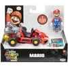 Jakks Pacific „Super Mario Movie“ – figūrėlė su kartingu – Mario (6 cm) (417684) / Figūrėlės / Mario/ Daugiafunkcis