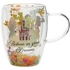 Widdop Co Disney Princess floral decorative glass mug