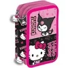 Manenti Hello Kitty &amp; Kuromi triple pencil case