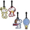 Peers Hardy Peanuts Snoopy set of 4 luggage labels