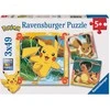 Ravensburger Dėlionė 3x49 vnt. - Pokémonai