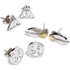 The Carat Shop Harry Potter Deathly Hallows Golden Snitch Platform earrings set
