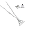 The Carat Shop Harry Potter Deathly Hallows pakabukas and earrings set