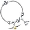 The Carat Shop Harry Potter Deathly Hallows Snitch 3 Spellbeads sidabrinis charm bracelet