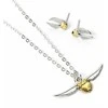 The Carat Shop Harry Potter Golden Snitch pakabukas and earrings set