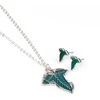 The Carat Shop The Lord of the rings Leaf of Lorien earringss and pakabukas gift set