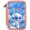 Piórnik Penalas Dviejų skyrių pieštukų dėklas „Stitch“ su priedais