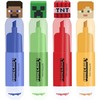 Kids Licensing Minecraft pack with 4 highlighters with stamp