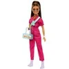 Mattel Brunetė lėlė rožiniu kombinezonu