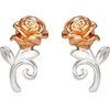 Peers Hardy Disney Beauty and the Beast Rose sterling sidabrinis earrings
