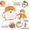 Perletti Benji Bear reversible backpack with plush toy 25cm