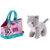 Perletti Hand bag + plush pink Coco gat 28cm