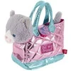 Perletti Hand bag + plush pink Coco gat 28cm