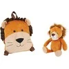 Perletti Lenny Lion reversible backpack with plush toy 25cm