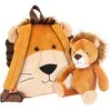 Perletti Lenny Lion reversible backpack with plush toy 25cm