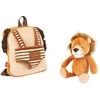 Perletti Lenny Lion reversible backpack with plush toy 25cm