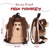 Perletti Max Monkey reversible backpack with plush toy 25cm