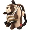 Perletti Max Monkey reversible backpack with plush toy 25cm