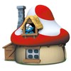 Plastoy Smurfs mushroom house money box figure 15cm