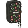 Safta Minecraft triple pencil case 37pcs