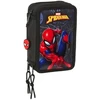 Safta Mokyklinis penalas su priedais Spider-Man Attack Juoda 12,5 x 19,5 x 5,5 cm 37 Dalys