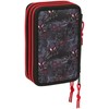 Safta Marvel Spiderman Miles Morales triple pencil case 37pcs