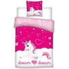 Unicorn microfibre duvet cover bed 90cm