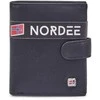 Natūralios odos vyriška piniginė RFID Nordee GW-5808, juoda