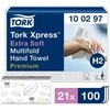 Rankų valymo popierius TORK PREMIUM EXTRA SOFT, H2 100297, 2 sl.,100 serv., 21.2 x 34 cm, balta sp.
