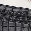 Piniginė, kortelių dėklas juodas - CROCO