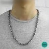 Titano plieno grandinėlė 60 cm ir apyrankė 20 cm , 7 mm pločio