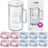 Aquaphor Glass 2,5 l stiklinis filtravimo ąsotis + 10 Maxfor filtrų (4Mg+6)