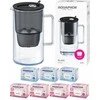 Aquaphor Glass 2,5 litro filtravimo ąsotis + 3 Maxfor + 4 Maxfor Mg+ kasetės, Juodas