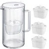 Aquaphor Glass, stiklinis 2,5 l filtravimo ąsotis su 3vnt Maxfor+ kasetėmis, baltas