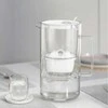 Aquaphor Glass, stiklinis 2,5 l filtravimo ąsotis su 4vnt kasečių (1Mg+3H), baltas