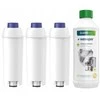 Vandens filtrai Delonghi kavos aparatui, 3 vnt. + 500ml. nukalkinimo priemonės