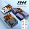 Retro žaidimų konsolė: R36S Linux sistema, 3,5" IPS ekranas - Purpurinė-64G