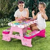 Stalas su dviem suolais Dolu Barbie, 1608, rožinis