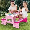 Stalas su dviem suolais Dolu Barbie, 1608, rožinis