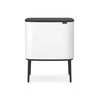 Šiukšlių dėžė Brabantia Bo Touch, 3 x 11 l, Balta