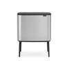 Šiukšlių dėžė Brabantia Bo Touch, 3 x 11 l, Matinė plieno spalvos