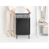 Brabantia Skalbinių dėžė BO, 2 x 45 l, matinės juodos spalvos