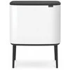 Šiukšlių dėžė Brabantia Bo Touch, 36 l, baltos spalvos